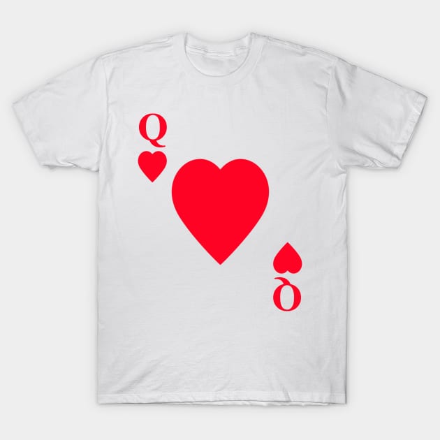 Queen of Hearts Playing Card Halloween Costume T-Shirt by fishbiscuit